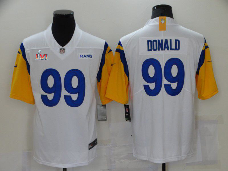 2022 Super Bowl Men Los Angeles Rams #99 Donald White Vapor Untouchable Limited Player 2021 Nike NFL Jersey->women nfl jersey->Women Jersey